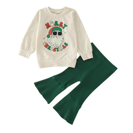 Toddler Baby Outfits Christmas Girls Winter Long Sleeve Santa Prints Tops Pants 2 Pieces Clothing Sets Size 4-5 Years
Toddler Baby Outfits Christmas Girls Winter Long Sleeve Santa Prints Tops Pants 2 Pieces Clothing Sets Size 4-5 Years