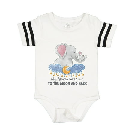 Inktastic My Abuelo Loves Me to the Moon and Back Elephant Family Gift Baby Boy or Baby Girl Bodysuit
Inktastic My Abuelo Loves Me to the Moon and Back Elephant Family Gift Baby Boy or Baby Girl Bodysuit
