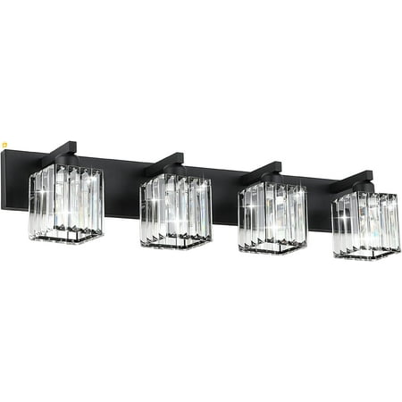 Black Light Fixtures Bathroom Vanity Light Crystal Modern Vanity Light for Bathroom 4 Light (Exclude Bulb)
Black Light Fixtures Bathroom Vanity Light Crystal Modern Vanity Light for Bathroom 4 Light (Exclude Bulb)