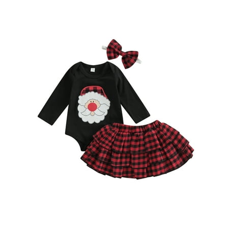 Ma&Baby Kids Baby Girls Christmas Dress Suit Long Sleeve Round Neck Santa Shirt + Plaid Skirt + Headband
Ma&Baby Kids Baby Girls Christmas Dress Suit Long Sleeve Round Neck Santa Shirt + Plaid Skirt + Headband