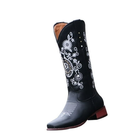 Egmy Women s Retro Embroidery Hot Drilling Boots Side Zipper Flat Shoes 
Egmy Women s Retro Embroidery Hot Drilling Boots Side Zipper Flat Shoes