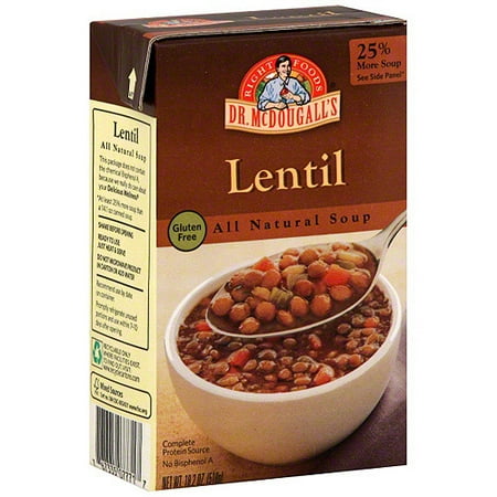 Dr. McDougall's Roasted Lentil Soup, 18.2 oz (Pack of 6)