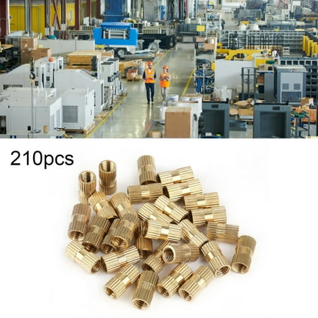 Enjoymall 210Pcs M2-M10 Knurled Nuts Multiple No Burrs Brass Multipurpose Female Nut Set for Plastic Casings
Enjoymall 210Pcs M2-M10 Knurled Nuts Multiple No Burrs Brass Multipurpose Female Nut Set for Plastic Casings