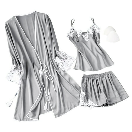 Loungewear for Women Women Pajama Sets Lingerie Women Silk Lace Robe Dress Babydoll Sleepwear Nightdress Pajamas Set Silk Womens Pajamas Set Sexy Nightgowns for Women
Loungewear for Women Women Pajama Sets Lingerie Women Silk Lace Robe Dress Babydoll Sleepwear Nightdress Pajamas Set Silk Womens Pajamas Set Sexy Nightgowns for Women