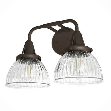 Hunter Cypress Grove Onyx Bengal 2 Light Vanity Wall Light Fixture