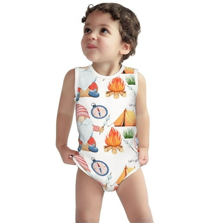 Vsdgher Gnome Camping Print Baby Unisex Baby Cotton Sleeveless Bodysuits Soft and velvety comfortable and breathable
Vsdgher Gnome Camping Print Baby Unisex Baby Cotton Sleeveless Bodysuits Soft and velvety comfortable and breathable