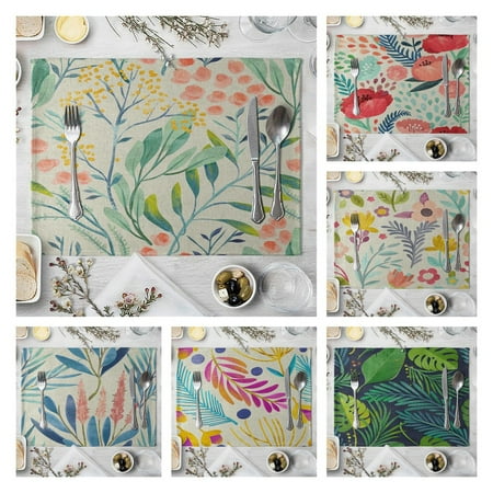 HeYii Stain Resistant Place Mat Aesthetic Linen Nordic Style Floral Leaf Table Mat Household Supplies 2
HeYii Stain Resistant Place Mat Aesthetic Linen Nordic Style Floral Leaf Table Mat Household Supplies 2