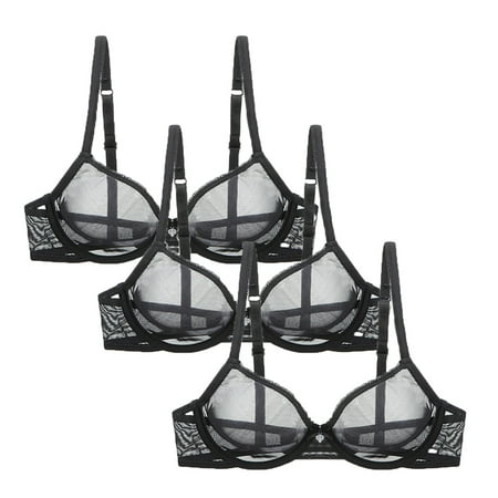 Xmarks Women s Sexy Lace Push Up Plus Size Bra Sheer Balconette Underwire Unlined 3 Pieces Black 90C
Xmarks Women s Sexy Lace Push Up Plus Size Bra Sheer Balconette Underwire Unlined 3 Pieces Black 90C