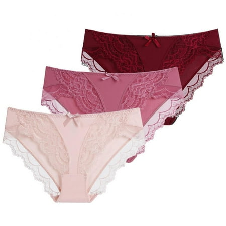 Spdoo Womens Lace Underwear Soft Stretch Panty Seamless Hipster Bikini Panties for Ladies Sexy Low-rise Underpants Pack of 3
Spdoo Womens Lace Underwear Soft Stretch Panty Seamless Hipster Bikini Panties for Ladies Sexy Low-rise Underpants Pack of 3