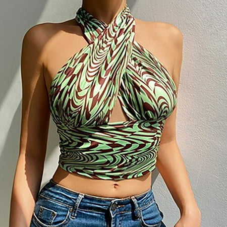 FREE SHIPPING-camisole Women Summer Sexy Backless Halter Sleeveless Party Club Printing Top Vest nightgowns for women lingerie valentines day birthday gifts Green
FREE SHIPPING-camisole Women Summer Sexy Backless Halter Sleeveless Party Club Printing Top Vest nightgowns for women lingerie valentines day birthday gifts Green