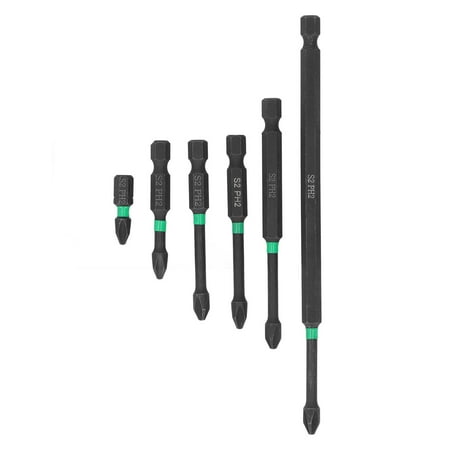 6Pcs Screwdriver Bit PH2 Cross S2 Alloy Steel Hex Shank Magnetic Bit for Maintenance
6Pcs Screwdriver Bit PH2 Cross S2 Alloy Steel Hex Shank Magnetic Bit for Maintenance