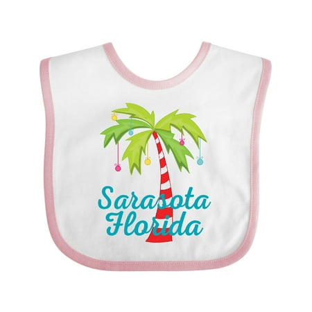 Inktastic Sarasota Florida Christmas Vacation Gift Baby Girl Bib