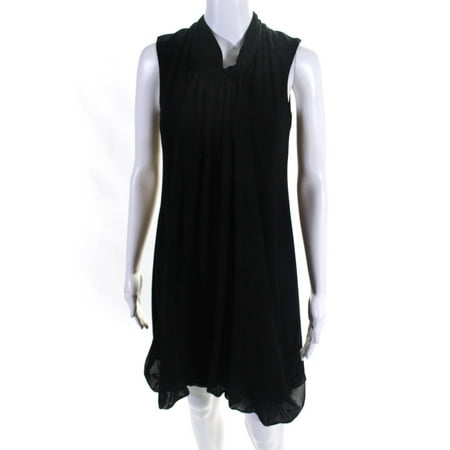 Pre-owned|Joseph Ribkoff Women s Tie Up Sheer Lined Dress Black Size 6