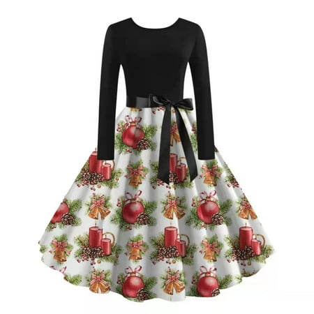 BDFZL Dresses for Women 2022 Christmas Women s Vintage Print Long Sleeve Crew Neck Corset Christmas Evening Party Swing Big Hem Skirt Dress Red M-
BDFZL Dresses for Women 2022 Christmas Women s Vintage Print Long Sleeve Crew Neck Corset Christmas Evening Party Swing Big Hem Skirt Dress Red M-