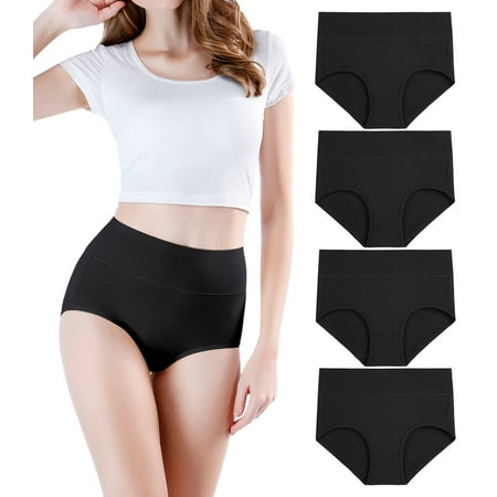 wirarpa Women s High Waisted Cotton Underwear Full Briefs Underwear 4 Pack Black Sizes 5-10
wirarpa Women s High Waisted Cotton Underwear Full Briefs Underwear 4 Pack Black Sizes 5-10