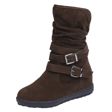 Women Buckle Keep Toe Shoes Snow Booties Warm Middle Strap Color Round Solid Flat Retro Women s Boots
Women Buckle Keep Toe Shoes Snow Booties Warm Middle Strap Color Round Solid Flat Retro Women s Boots