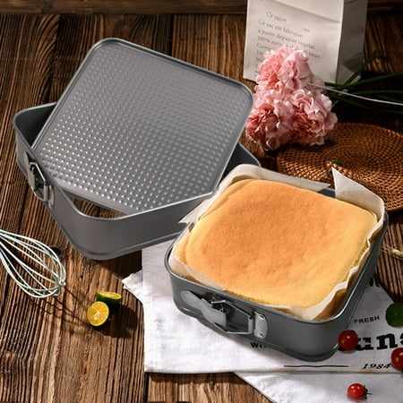 Fogcroll Cake Mold with Buckle Non-Stick Coating Removable Bottom Uniform Heating Heat Conduction Square Mousse Stencils for Kitchen
Fogcroll Cake Mold with Buckle Non-Stick Coating Removable Bottom Uniform Heating Heat Conduction Square Mousse Stencils for Kitchen