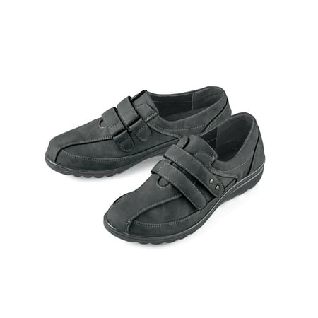 Collections Etc Adjustable Touch-Closure Lightweight Slip-On Shoes