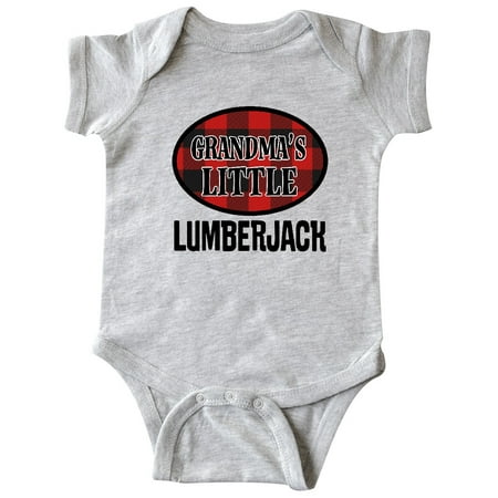 Inktastic Grandma Little Lumberjack Plaid Gift Baby Boy Bodysuit