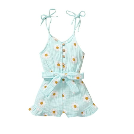 Toddler Baby Girl Daisy Flower Romper Jumpsuits Kids Spaghetti Straps Sleeveless Buttons Tie Waist Playsuits Outfits
Toddler Baby Girl Daisy Flower Romper Jumpsuits Kids Spaghetti Straps Sleeveless Buttons Tie Waist Playsuits Outfits