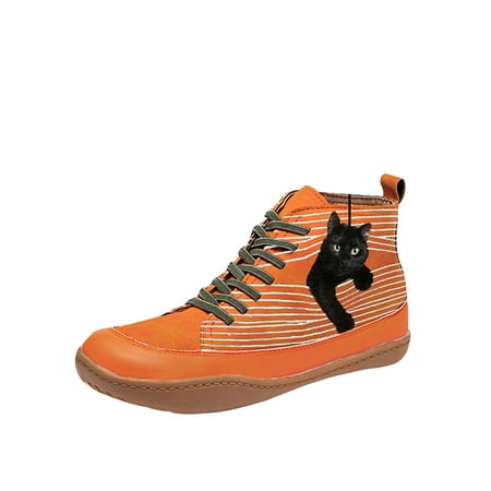 Crocowalk Women s Fashion Boots Cat Graphic Print Round Toe High Heels Flat Shoes Casual Ankle Boots
Crocowalk Women s Fashion Boots Cat Graphic Print Round Toe High Heels Flat Shoes Casual Ankle Boots