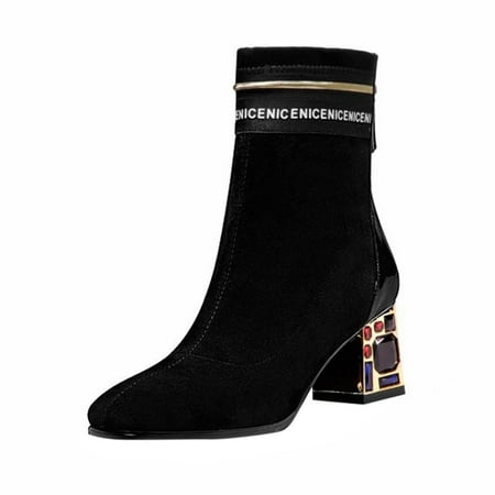 nsendm Women Leather Boots Size 8.5 Heel Fashion Pointed Fashion Thick Rhinestone Zipper Heeled Boots Size 11 Women Shoes Black 7.5
nsendm Women Leather Boots Size 8.5 Heel Fashion Pointed Fashion Thick Rhinestone Zipper Heeled Boots Size 11 Women Shoes Black 7.5