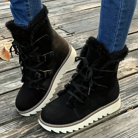 Warm & Cozy Women s Plush Lined Mid Calf Snow Boots - Waterproof Anti-Slip Thermal Insulation Lace Up Solid Color Outdoor Winter Boots for Cold Weather
Warm & Cozy Women s Plush Lined Mid Calf Snow Boots - Waterproof Anti-Slip Thermal Insulation Lace Up Solid Color Outdoor Winter Boots for Cold Weather