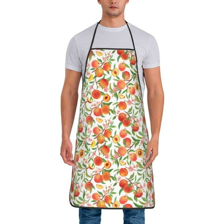 Uemuo Fruits Peach2 Printed Bib Apron Adjustable Water and Oil Resistant Cooking Kitchen Chef Apron for Women Men
Uemuo Fruits Peach2 Printed Bib Apron Adjustable Water and Oil Resistant Cooking Kitchen Chef Apron for Women Men