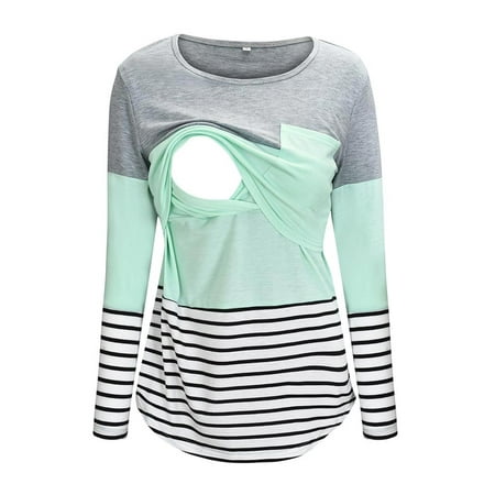 Julycc Maternity Womens Striped Long Sleeve Tops Pregnant Breastfeeding Shirts Blouse
Julycc Maternity Womens Striped Long Sleeve Tops Pregnant Breastfeeding Shirts Blouse