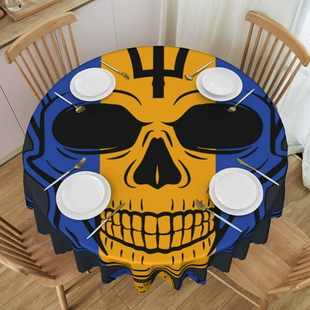 Tablecloth Skull Barbados Flag Table Cloth For Circular Tables Waterproof Resistant Picnic Table Covers For Kitchen Dining/Party
Tablecloth Skull Barbados Flag Table Cloth For Circular Tables Waterproof Resistant Picnic Table Covers For Kitchen Dining/Party