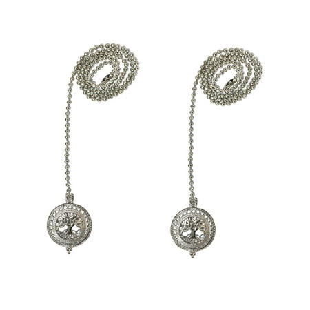 Royal Designs 24 Inch Adjustable Ceiling Fan Pull Chain Extension with Tree of Life Ornament Chrome Set of 2
Royal Designs 24 Inch Adjustable Ceiling Fan Pull Chain Extension with Tree of Life Ornament Chrome Set of 2