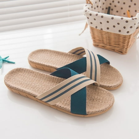 Zpanxa Mens Slippers Fashion Anti-slip Linen Home Indoor Open Toe Flat Shoes Beach Slippers Flip Flops for Men Blue 42-43
Zpanxa Mens Slippers Fashion Anti-slip Linen Home Indoor Open Toe Flat Shoes Beach Slippers Flip Flops for Men Blue 42-43