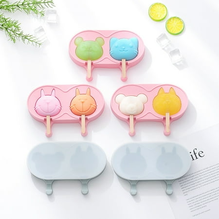Fogcroll 1 Set 2 Cavity Ice Pop Mold Non-stick Safe Silicone Easy to Release Ice Cream Mould for Home
Fogcroll 1 Set 2 Cavity Ice Pop Mold Non-stick Safe Silicone Easy to Release Ice Cream Mould for Home