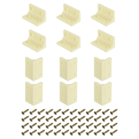 12Packs 90 Degree Plastic Corner Braces 22x38x22mm Nylon Shelf Right Angle Brackets with Screws (Beige Yellow)
12Packs 90 Degree Plastic Corner Braces 22x38x22mm Nylon Shelf Right Angle Brackets with Screws (Beige Yellow)