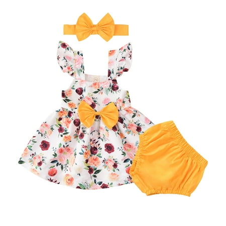 Baby Girls Floral Print Bowknot Dress Shorts Headbands Outfits Clothes Outwear For 12-18 Months
Baby Girls Floral Print Bowknot Dress Shorts Headbands Outfits Clothes Outwear For 12-18 Months