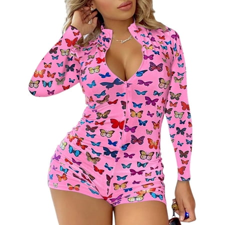 Ma&Baby Women Butterfly Print Long Sleeve Jumpsuit Sleepwear One Piece Bodysuit Romper Overall Pajama
Ma&Baby Women Butterfly Print Long Sleeve Jumpsuit Sleepwear One Piece Bodysuit Romper Overall Pajama