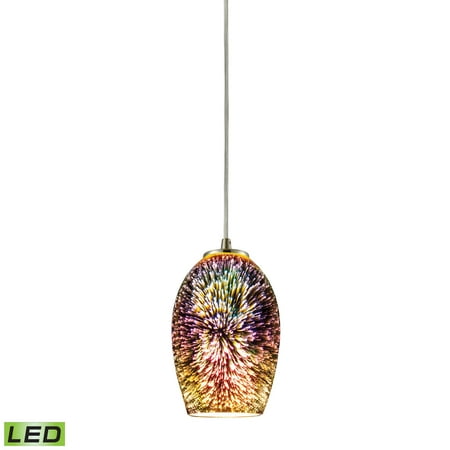 Illusions 1-Light Mini Pendant in Satin Nickel with Fireworks Glass - Includes LED Bulb
Illusions 1-Light Mini Pendant in Satin Nickel with Fireworks Glass - Includes LED Bulb