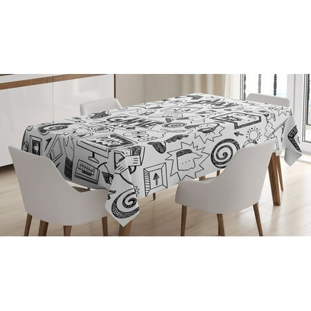 Video Games Tablecloth Monochrome Sketch Style Gaming Design Racing Monitor Device Gadget Teen 90 s Rectangular Table Cover for Dining Room Kitchen 52 X 70 Inches Black White by Ambesonne
Video Games Tablecloth Monochrome Sketch Style Gaming Design Racing Monitor Device Gadget Teen 90 s Rectangular Table Cover for Dining Room Kitchen 52 X 70 Inches Black White by Ambesonne