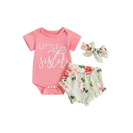 Bagilaanoe 3pcs Newborn Baby Girl Short Pants Set Short Sleeve Romper Tops + Floral Shorts + Headband 3M 6M 12M 18M Infant Casual Summer Outfits
Bagilaanoe 3pcs Newborn Baby Girl Short Pants Set Short Sleeve Romper Tops + Floral Shorts + Headband 3M 6M 12M 18M Infant Casual Summer Outfits