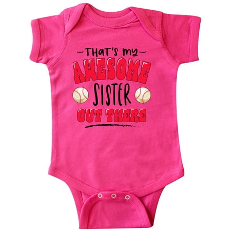 Inktastic That s My Awesome Sister Out There with Baseballs Gift Baby Boy or Baby Girl Bodysuit
Inktastic That s My Awesome Sister Out There with Baseballs Gift Baby Boy or Baby Girl Bodysuit