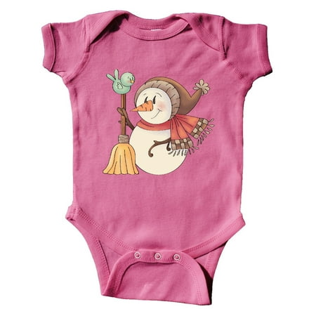 Inktastic For the Birds Snowman Gift Baby Boy Bodysuit