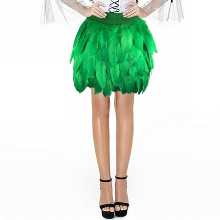 CLZOUD Summer Dress Women Green Feather Women S European and American Stage Performance Clothing Feather Half Body Skirt Short Skirt
CLZOUD Summer Dress Women Green Feather Women S European and American Stage Performance Clothing Feather Half Body Skirt Short Skirt