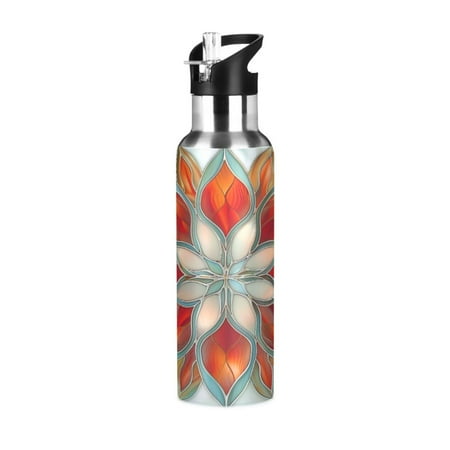 Water Bottles 20oz Straw Lid Wide Mouth Stainless Steel for School Sport Travel Abstract Red Floral Stained Glass
Water Bottles 20oz Straw Lid Wide Mouth Stainless Steel for School Sport Travel Abstract Red Floral Stained Glass
