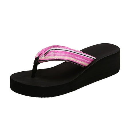 new home gifts for home Ladies Fashion Cloth Colorful Tape Wedge Slippers Outer Wear Clip-toe Flip Flops Cloth Pink
new home gifts for home Ladies Fashion Cloth Colorful Tape Wedge Slippers Outer Wear Clip-toe Flip Flops Cloth Pink