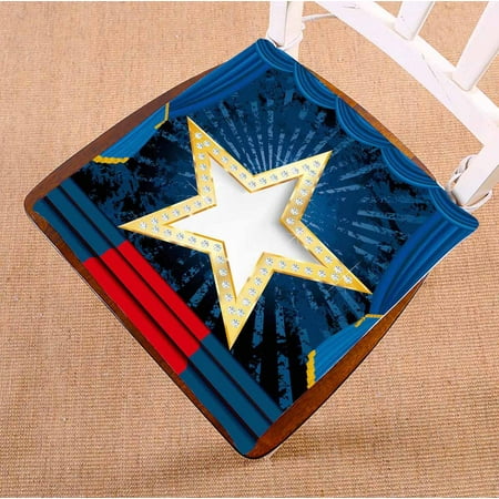 PKQWTM Blank Golden Star With Diamonds On Blue Stage Chair Pads Chair Mat Seat Cushion Chair Cushion Floor Cushion Size 16x16 inches
PKQWTM Blank Golden Star With Diamonds On Blue Stage Chair Pads Chair Mat Seat Cushion Chair Cushion Floor Cushion Size 16x16 inches