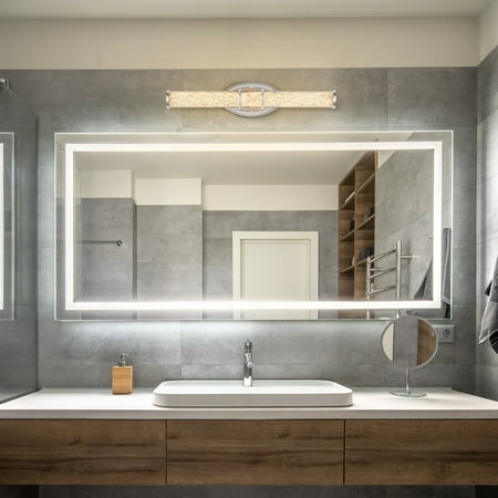 Bestco LED Glass Wall Sconce with 24 inch Strip 20W Energy Saving Light with 60 Acrylic Beads and Metal Frame for Living Room Bedroom Bathroom Decor Nickel Finish
Bestco LED Glass Wall Sconce with 24 inch Strip 20W Energy Saving Light with 60 Acrylic Beads and Metal Frame for Living Room Bedroom Bathroom Decor Nickel Finish