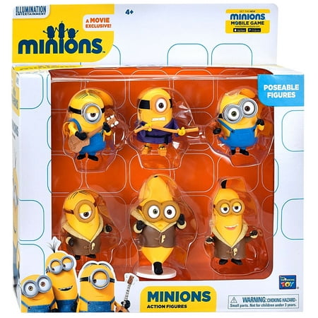 Despicable Me Minions Movie Minions Action FIgure 6-Pack
