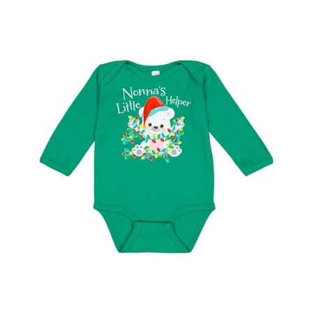 Inktastic Nonna s Little Helper Cute Polar Bear with Christmas Lights Gift Baby Boy or Baby Girl Long Sleeve Bodysuit
Inktastic Nonna s Little Helper Cute Polar Bear with Christmas Lights Gift Baby Boy or Baby Girl Long Sleeve Bodysuit