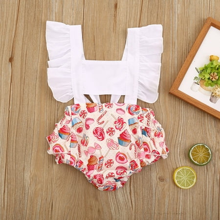 Wolfast Promotion Newborn Infant Baby Girls Sleeveless Ruffle Dessert Print Bodysuit Jumpsuit
Wolfast Promotion Newborn Infant Baby Girls Sleeveless Ruffle Dessert Print Bodysuit Jumpsuit