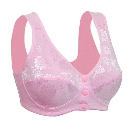 BIZIZA Womens Front Close Bra Floral Push Up Seamless Bralette Wireless Pink 38
BIZIZA Womens Front Close Bra Floral Push Up Seamless Bralette Wireless Pink 38